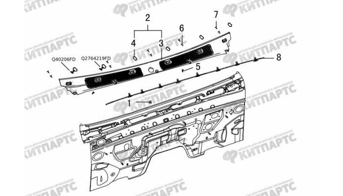 Накладка панели стеклоочистителя Great Wall DW Hower H5