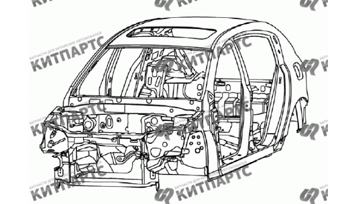 Кузов с люком в сборе (хетчбэк) Geely