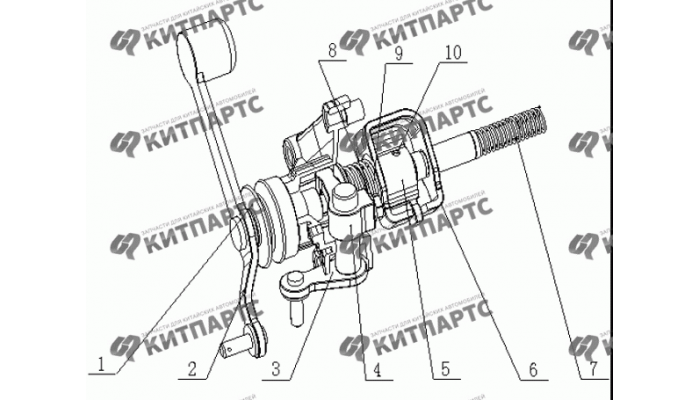 Механизм переключения передач Geely MK