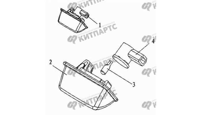 Фонарь номера Geely